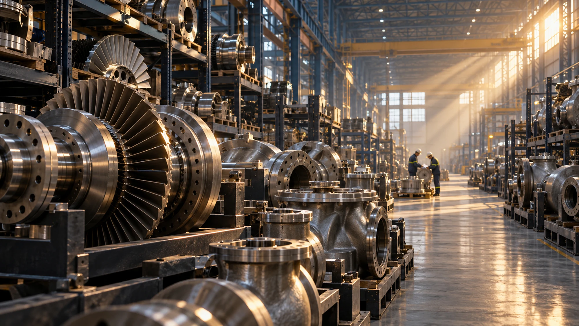 Available machinery in a precision manufacturing hall