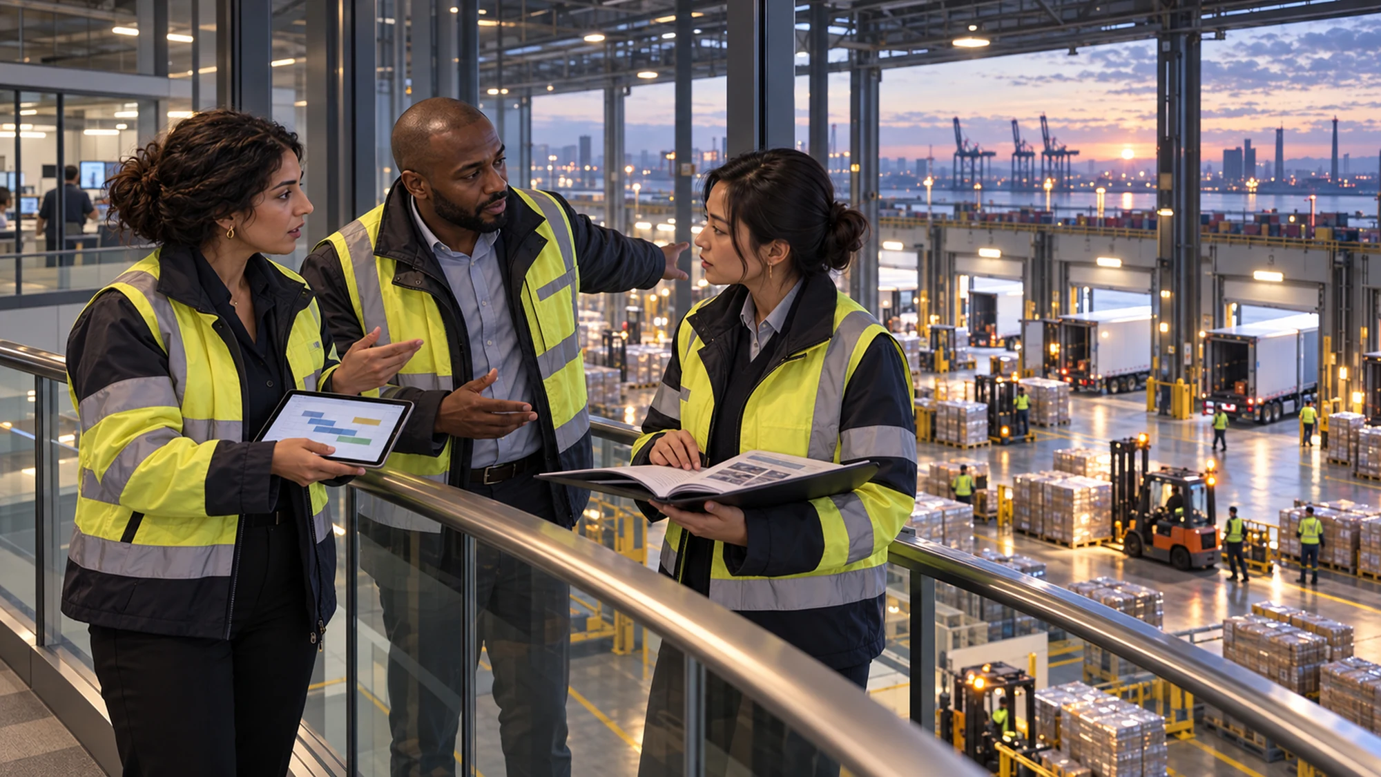 A diverse procurement team reviewing its requirements